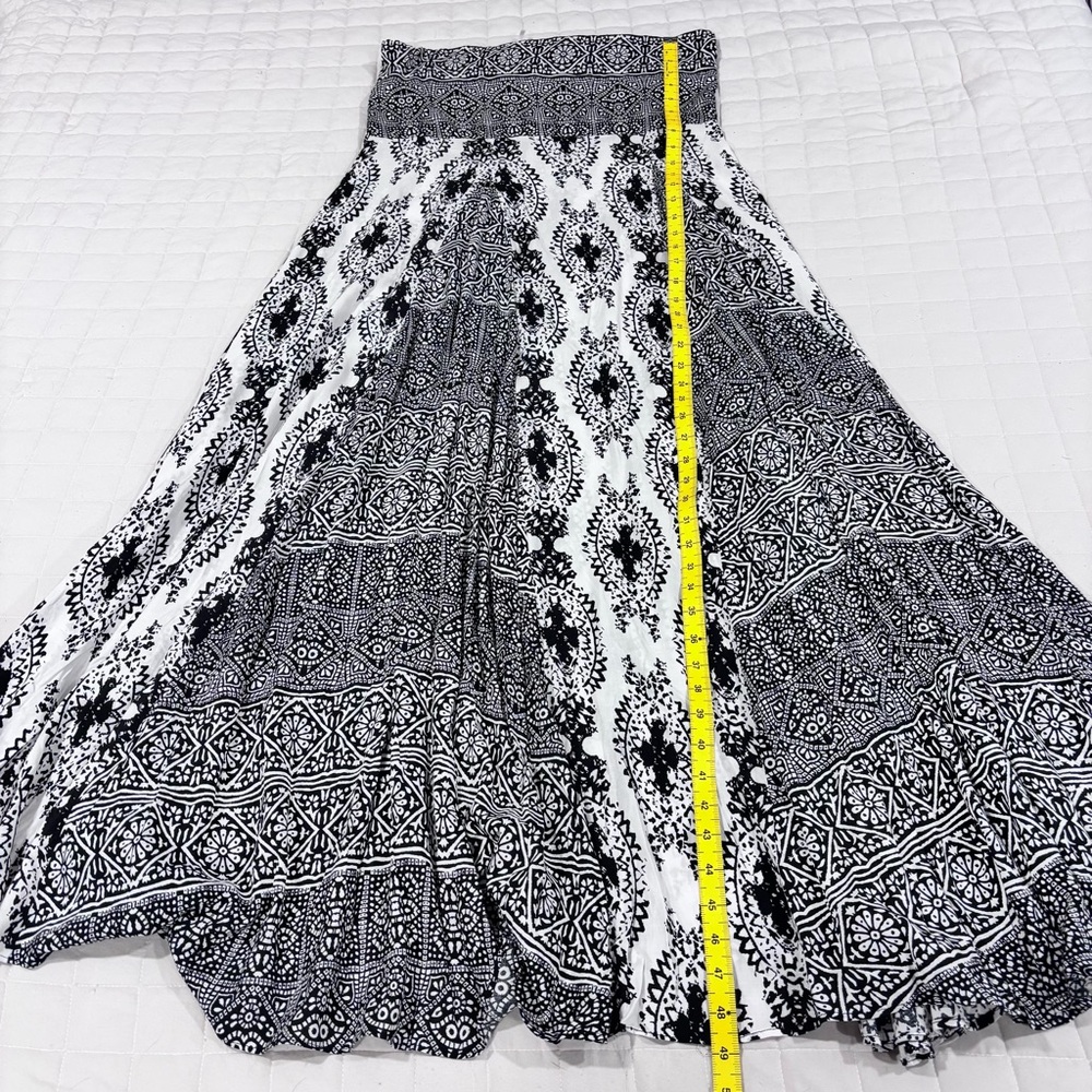 Free People Women Of The Water Maxi Dress Bandeau Black White Boho Small/Medium - Picture 10 of 12